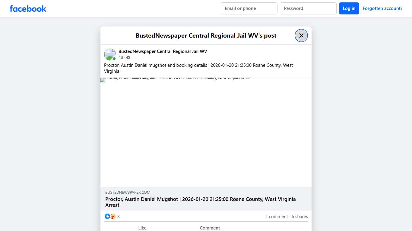 Proctor, Austin... - BustedNewspaper Central Regional Jail WV Facebook